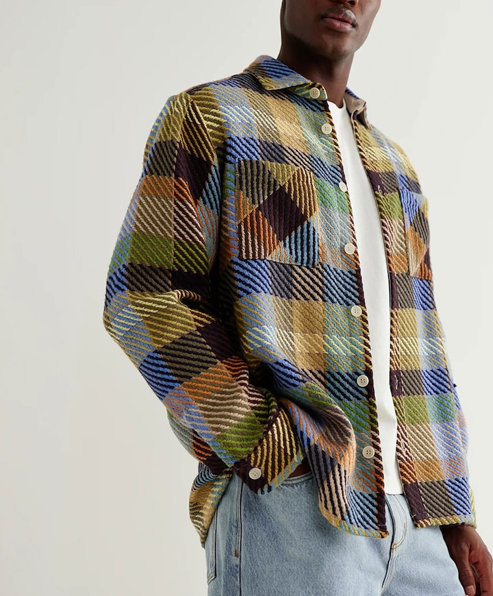 Heren overshirt groen