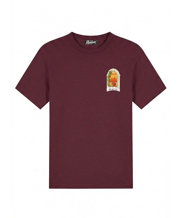 Heren T-shirt bordeaux