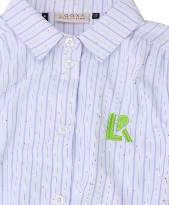 Meisjes blouse korte mouw wit