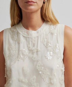 Dames top ecru