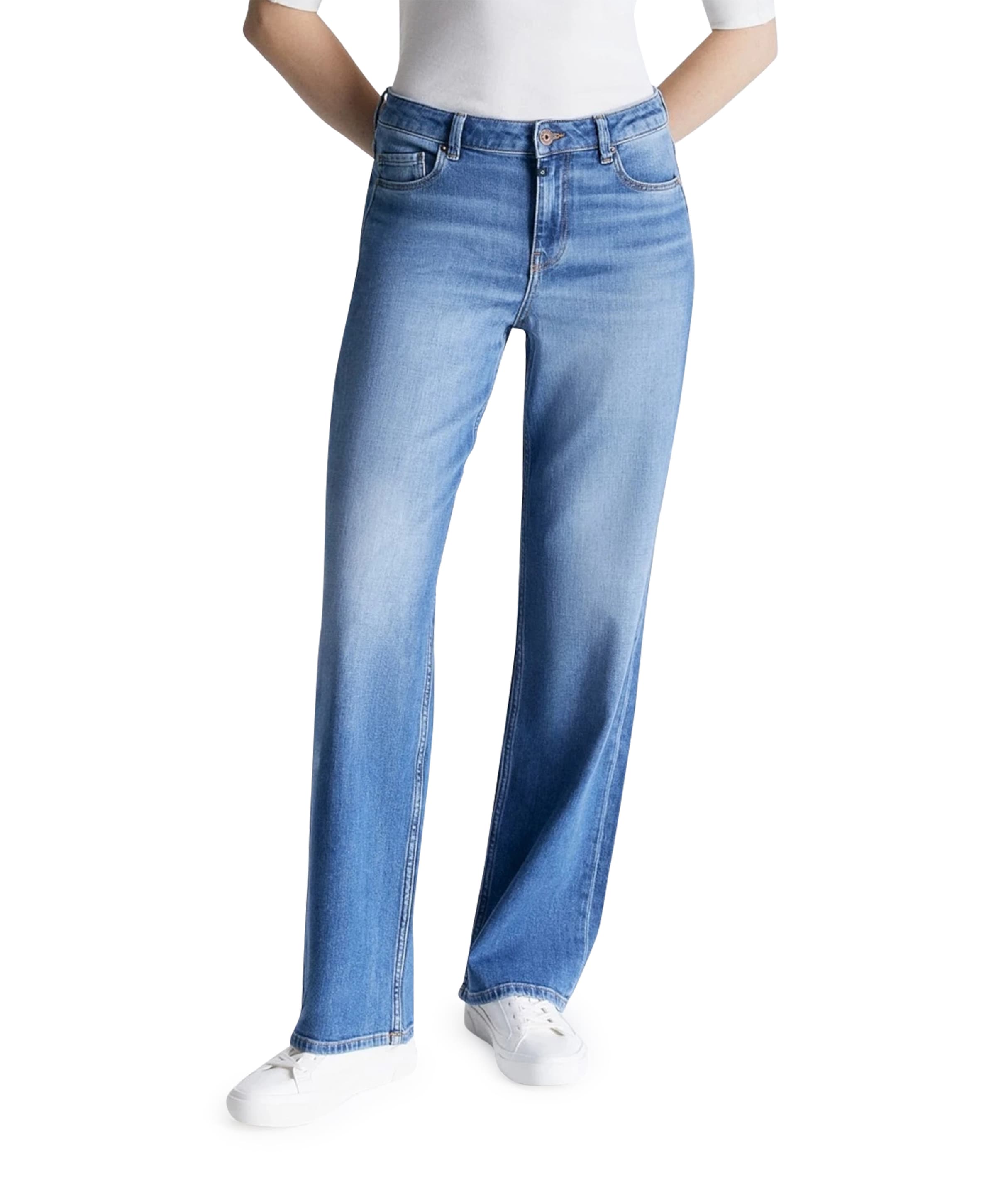 wide leg jeans blauw