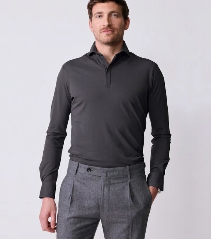 Heren polo blauw