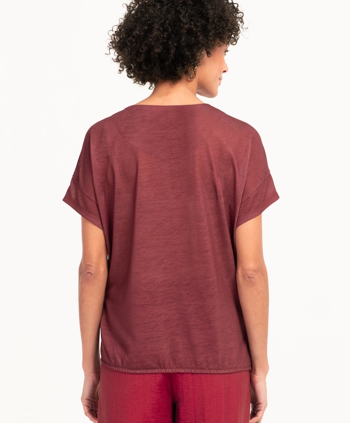 Dames T-shirt bordeaux