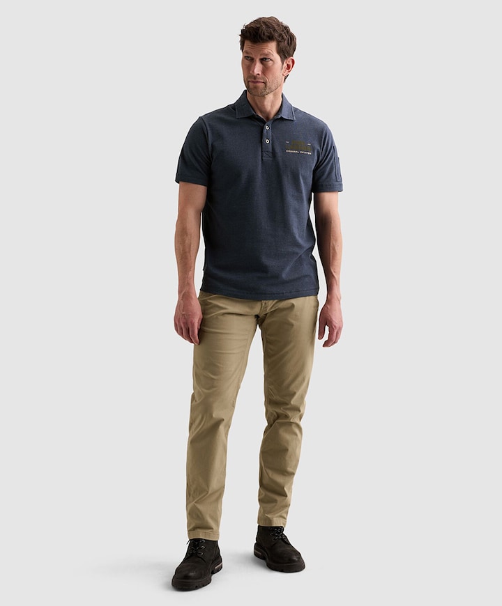 Heren polo blauw