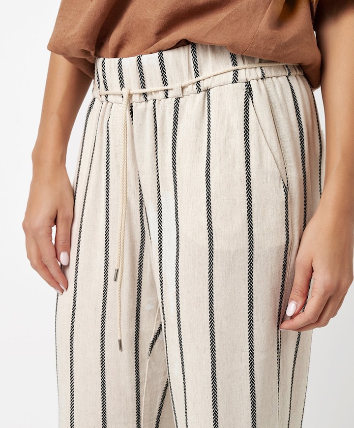 Pia Wide Chic 7/8 broek beige