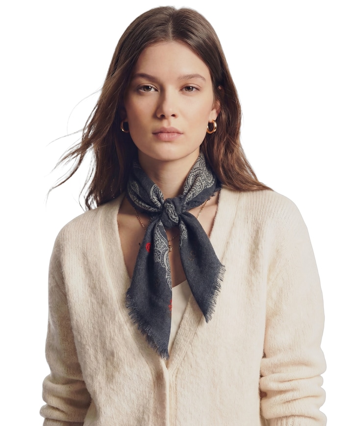 Dames sjaal blauw