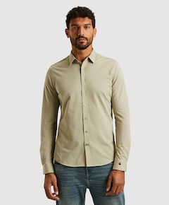 Heren overhemd lange mouw groen