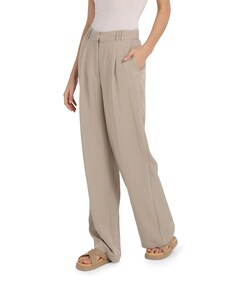 Woven wide leg - L32 dames broek beige