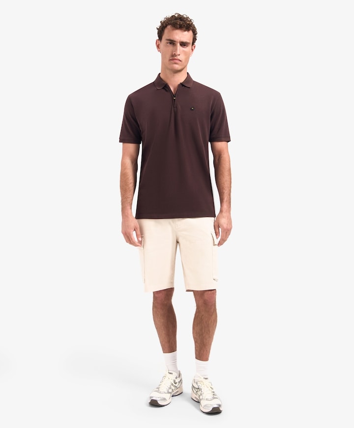 Heren polo bruin