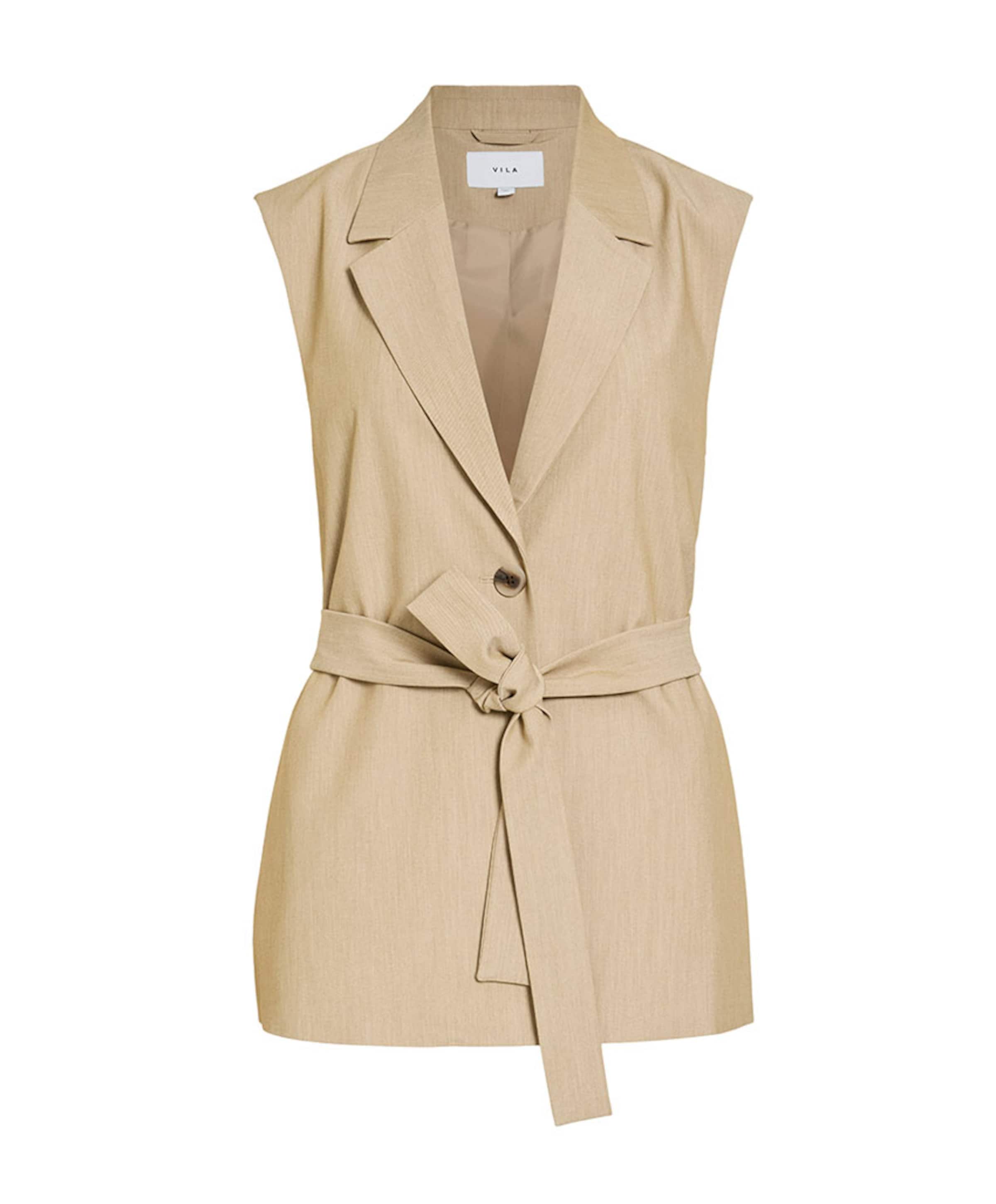Dames gilet beige