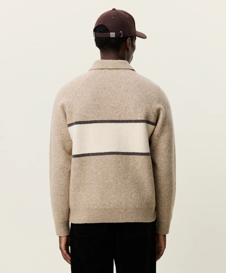 Heren polo beige