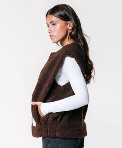 Dames gilet bruin