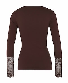Dames longsleeve bruin