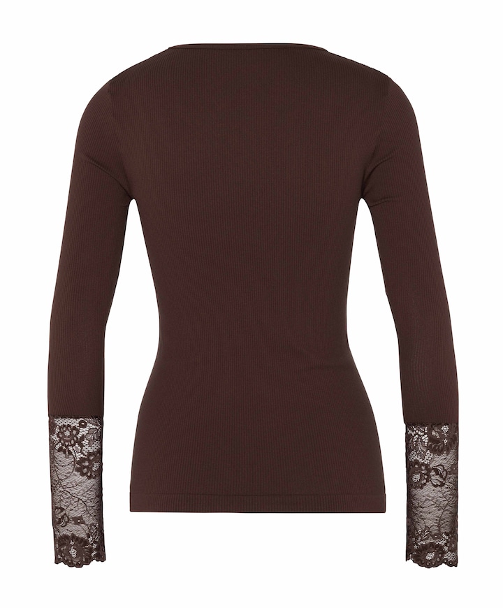 Dames longsleeve bruin
