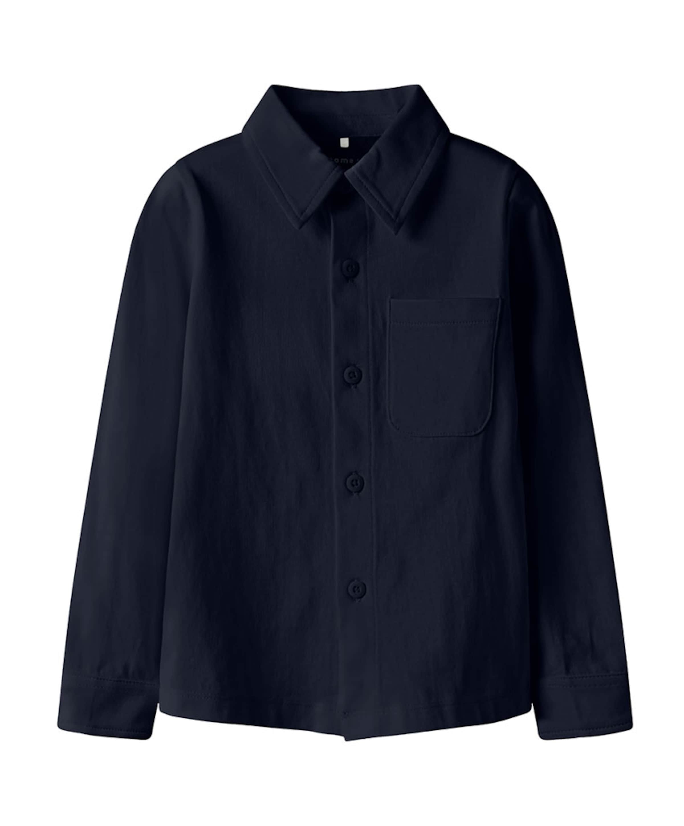 Jongens overhemd lange mouw blauw