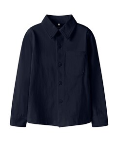Jongens overhemd lange mouw blauw