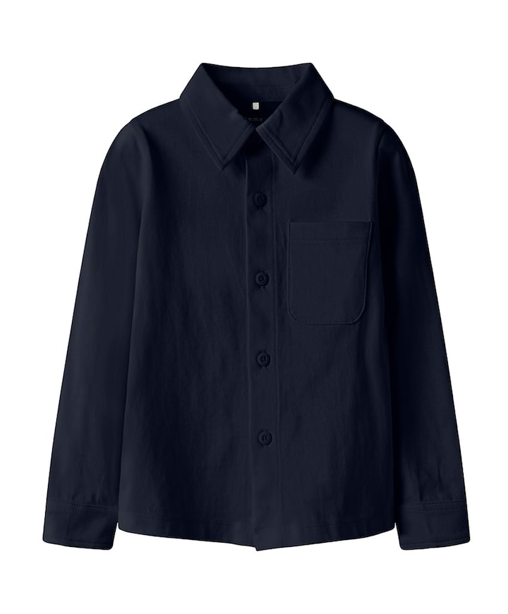 Jongens overhemd lange mouw blauw