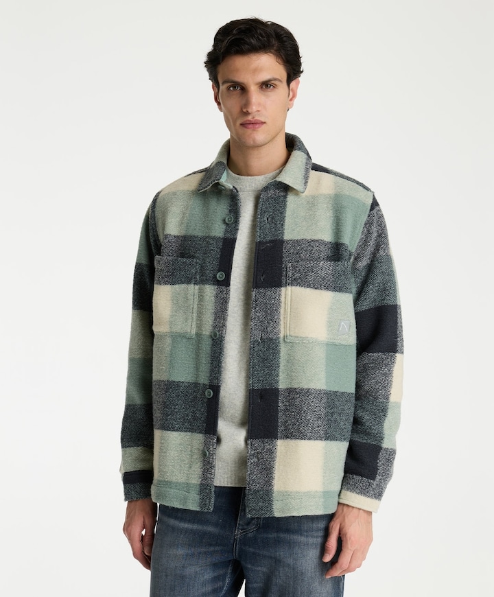 Heren overshirt groen