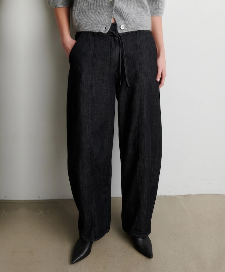 Dera Denim Cargo Trousers dames broek zwart