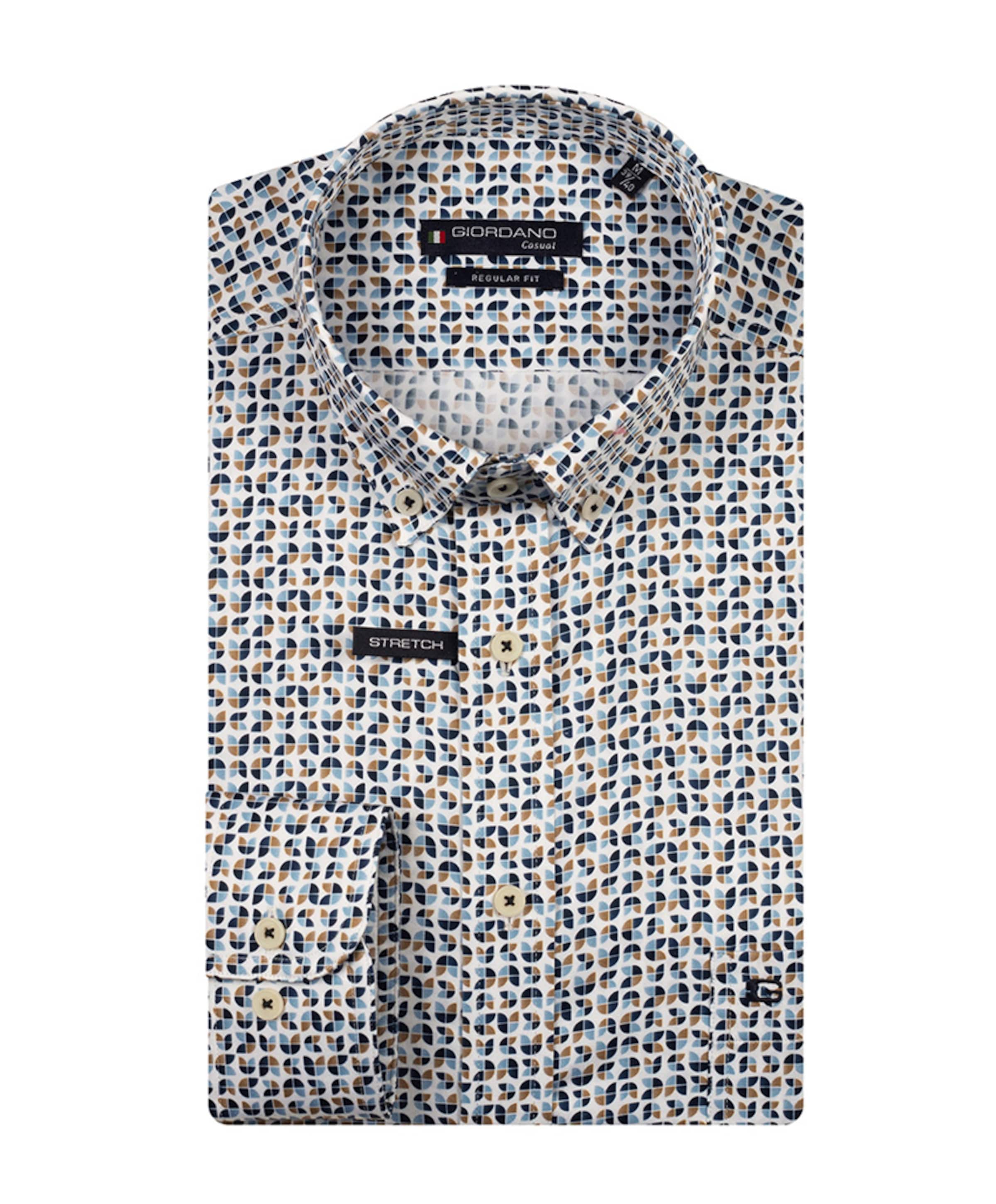 Heren overhemd lange mouw blauw