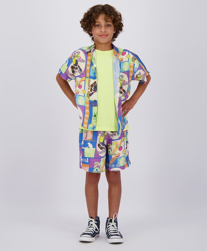 Overhemd korte mouw multicolor