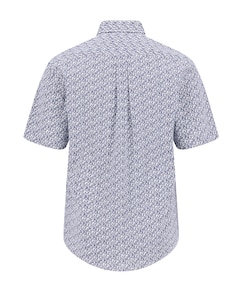 Heren overhemd korte mouw blauw