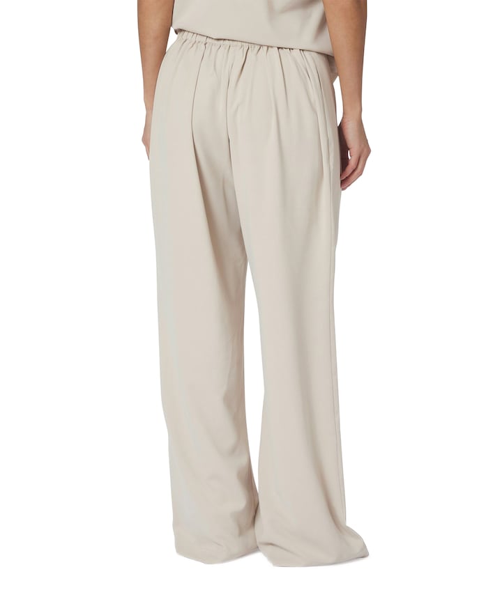 Lunet Crepe dames broek ecru