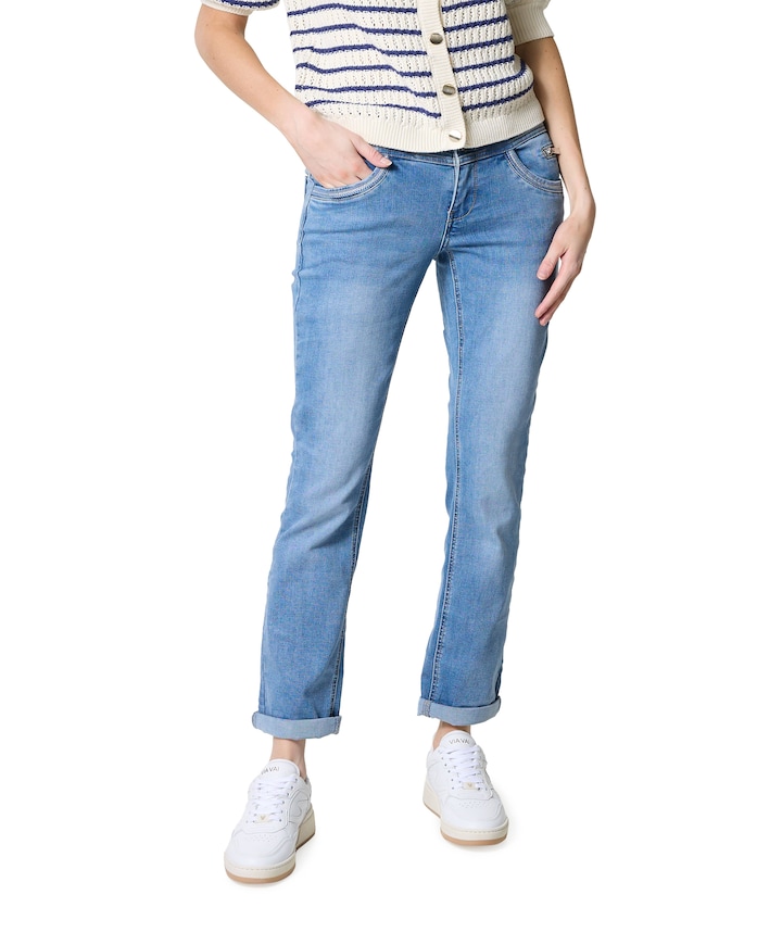 Sienna Stone Used dames jeans blauw