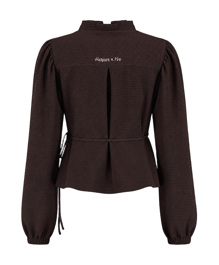 Dames blouse bruin