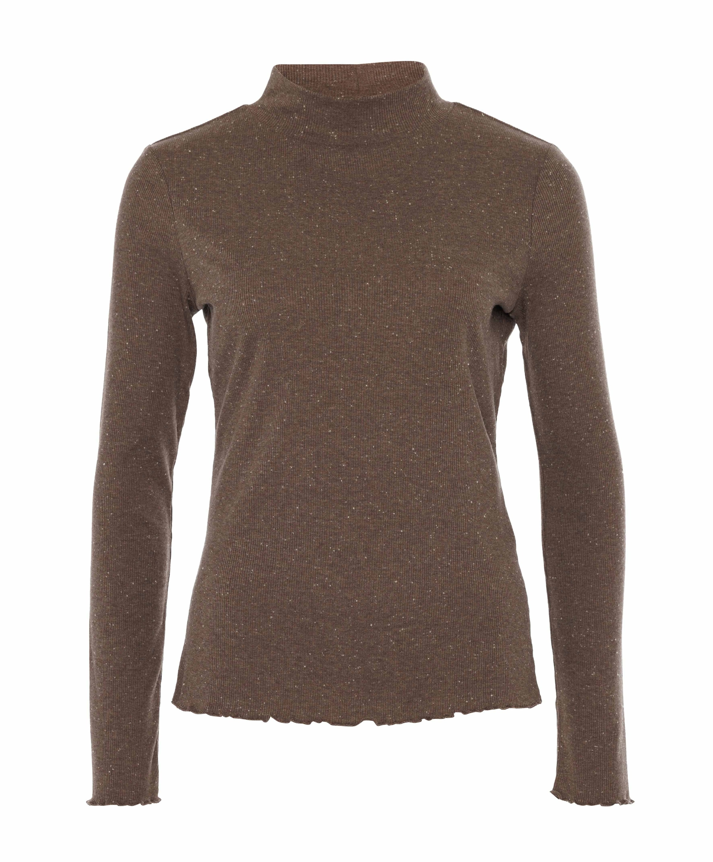 Dames longsleeve bruin