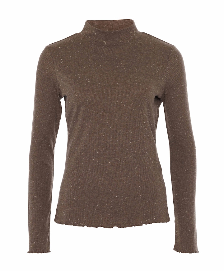 Dames longsleeve bruin