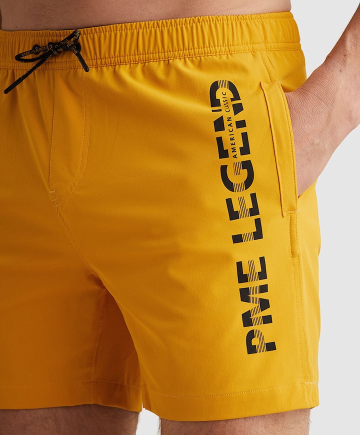 AIRFRAME SWIMSHORTS BIG LOGO PRINT heren zwembroek geel