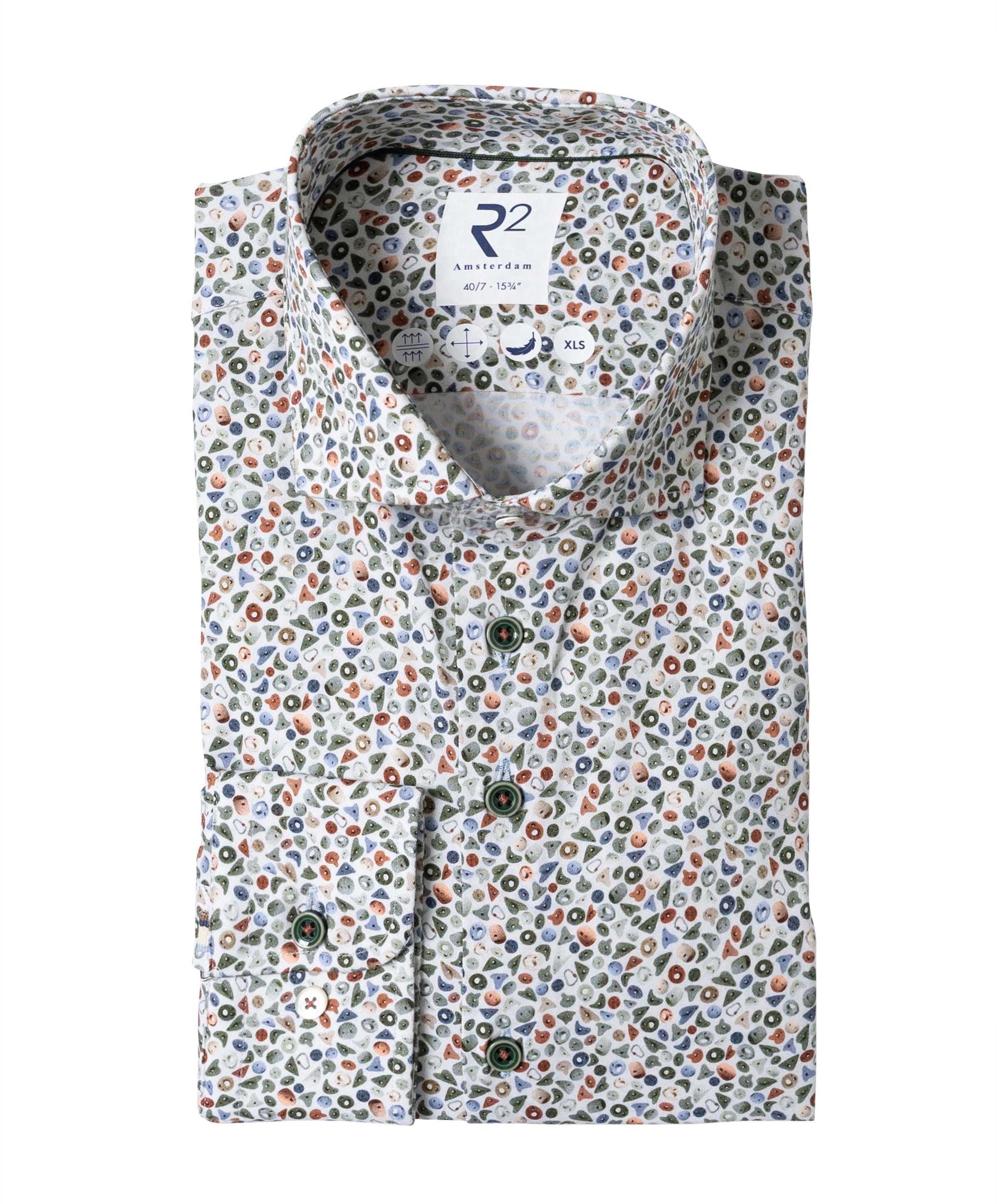 Overhemd extra lange mouw multicolor