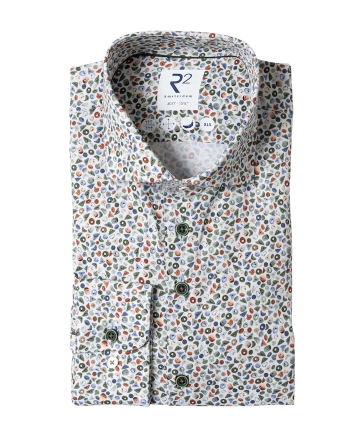 Overhemd extra lange mouw multicolor