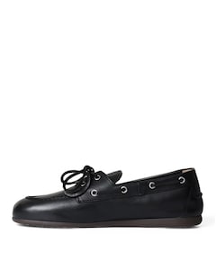 Boat loafer dames instappers zwart