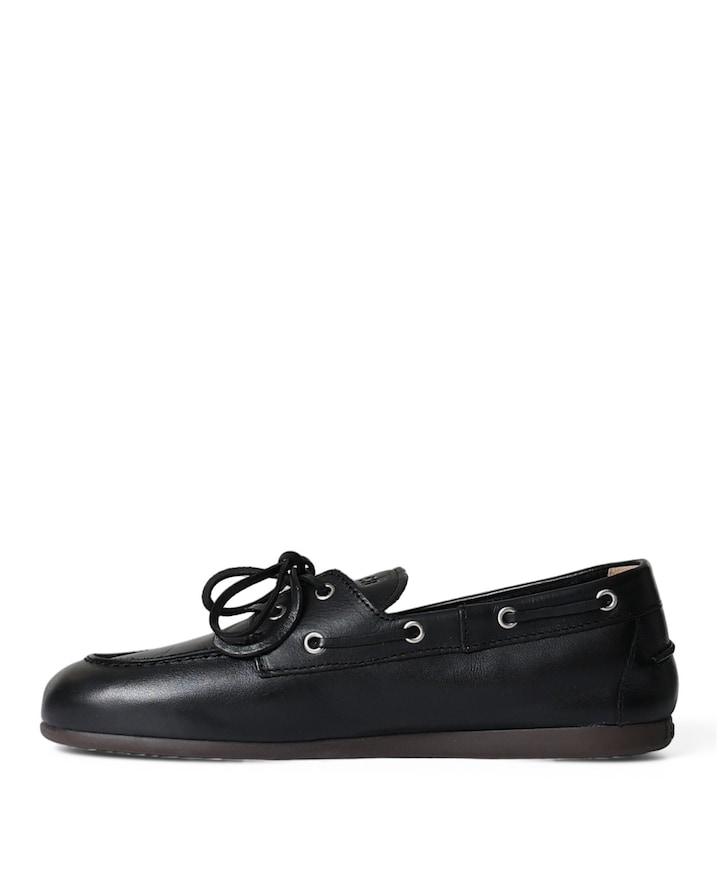 Boat loafer dames instappers zwart