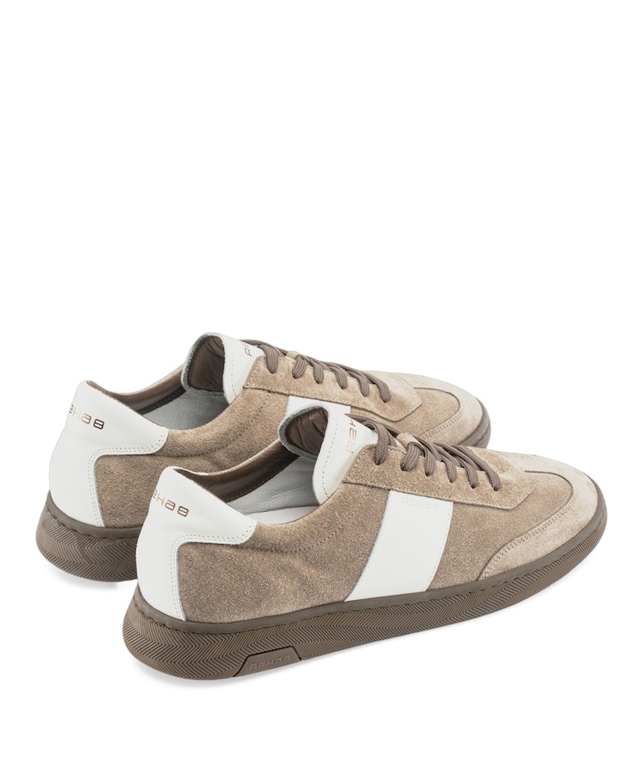 Zack sue LTHR heren sneakers beige