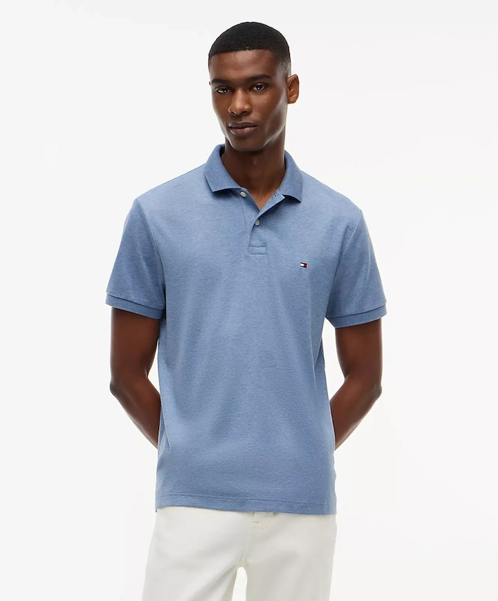 Heren polo blauw
