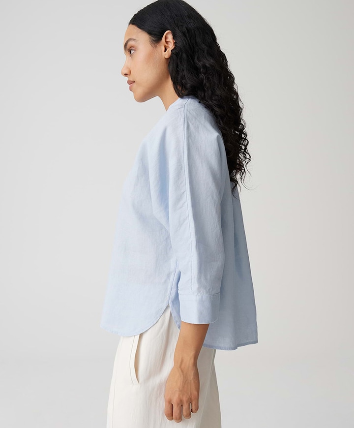 Dames blouse blauw
