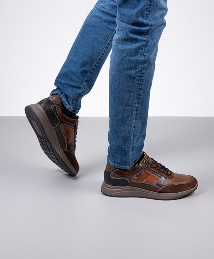 Maurizio heren sneakers bruin