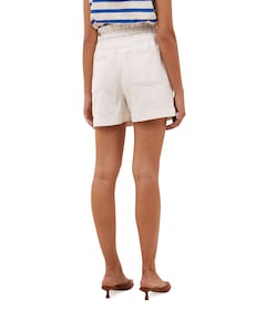 leon twill dames korte broek ecru