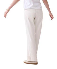 Jeans loose fit Comfi cotton twill dames jeans wit