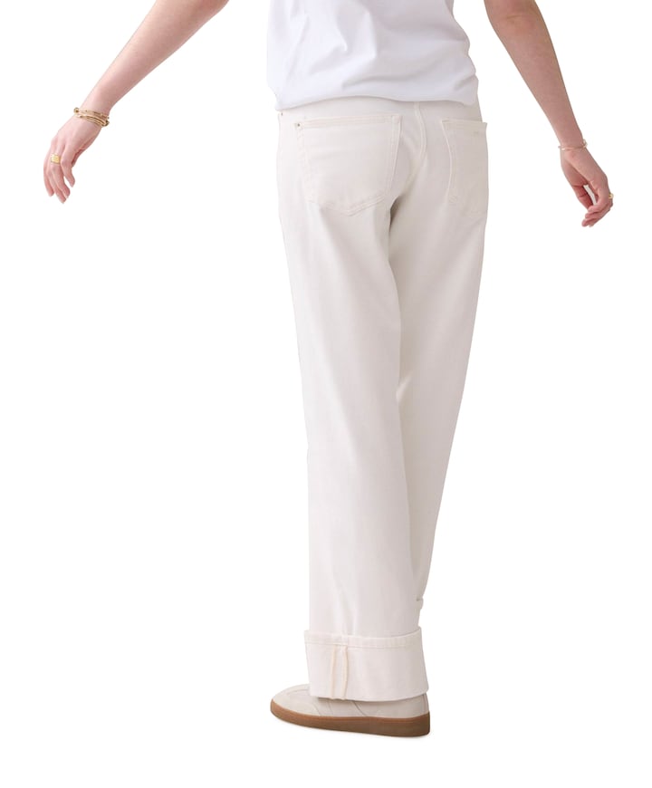 Jeans loose fit Comfi cotton twill dames jeans wit