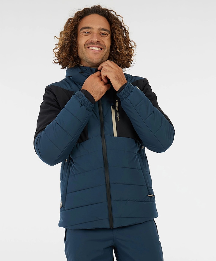 Heren ski-jas blauw