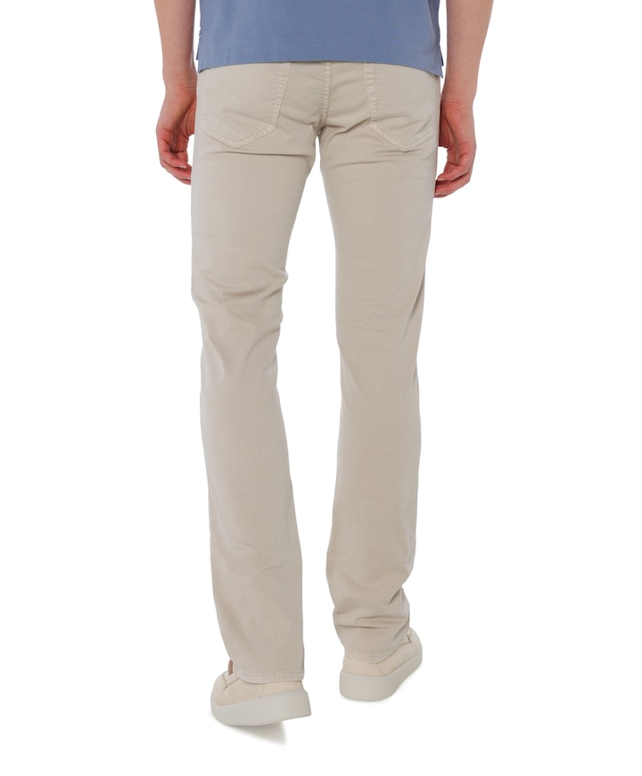 Nick Slim 5 pkt heren jeans beige