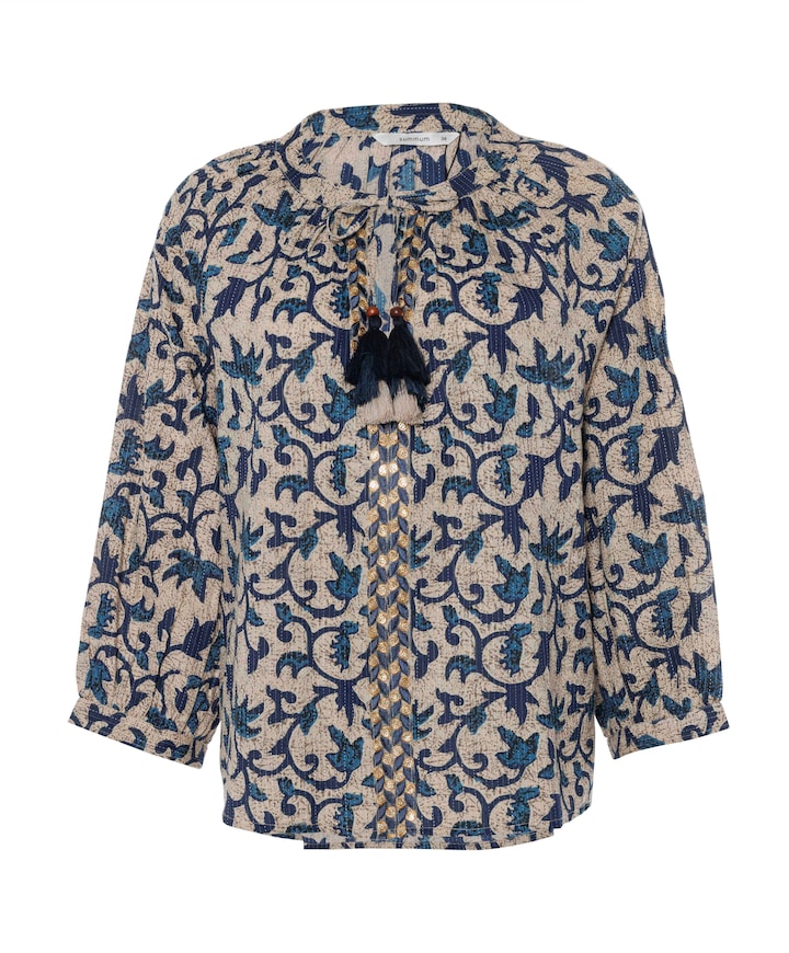 Blouse blauw
