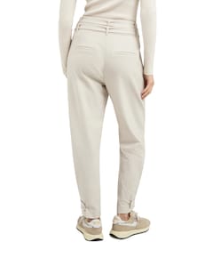Broek met dubbele riem dames broek beige