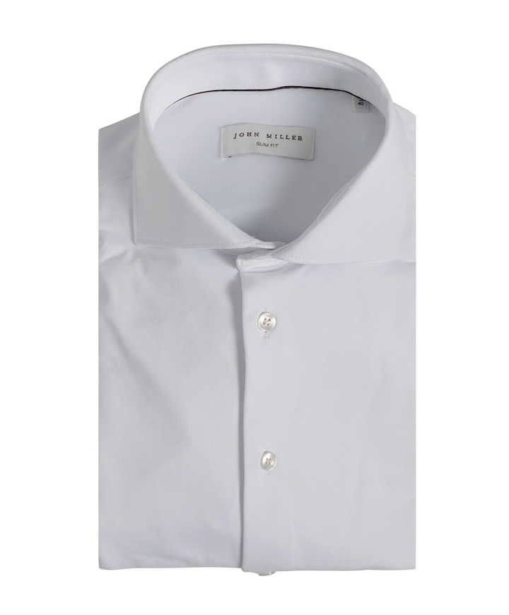 Heren overhemd lange mouw wit