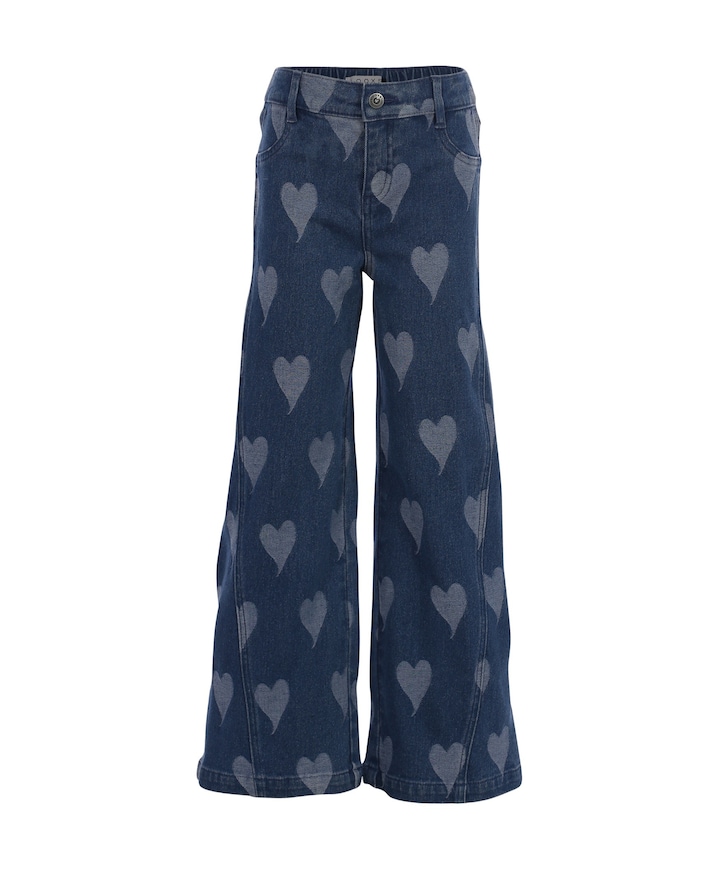 Little denim heart meisjes jeans blauw