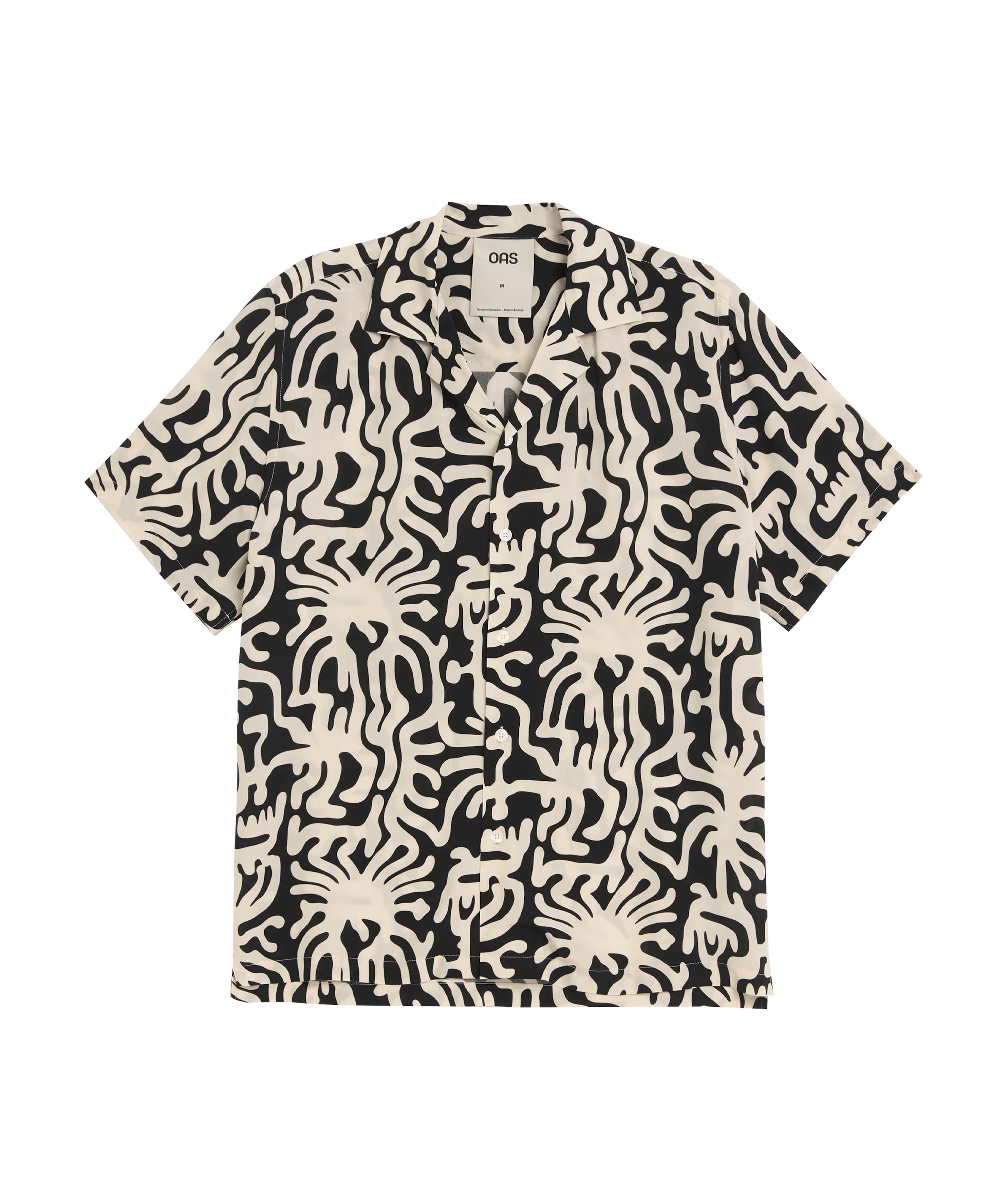 Heren overhemd korte mouw zwart